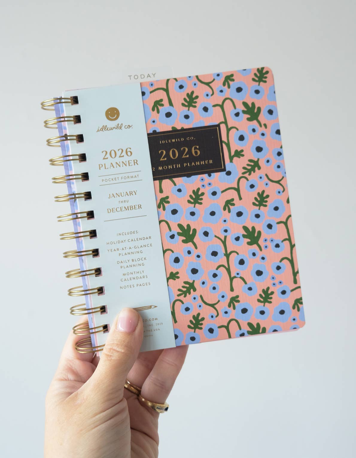 2026 Pocket Size Planner | Coral Floral