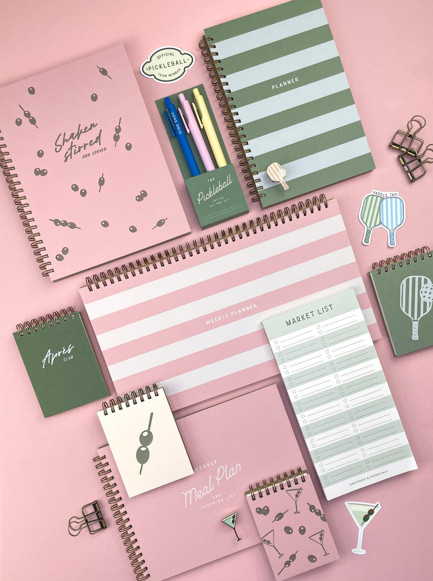 Mini Jotter Notebook | Martini Pattern