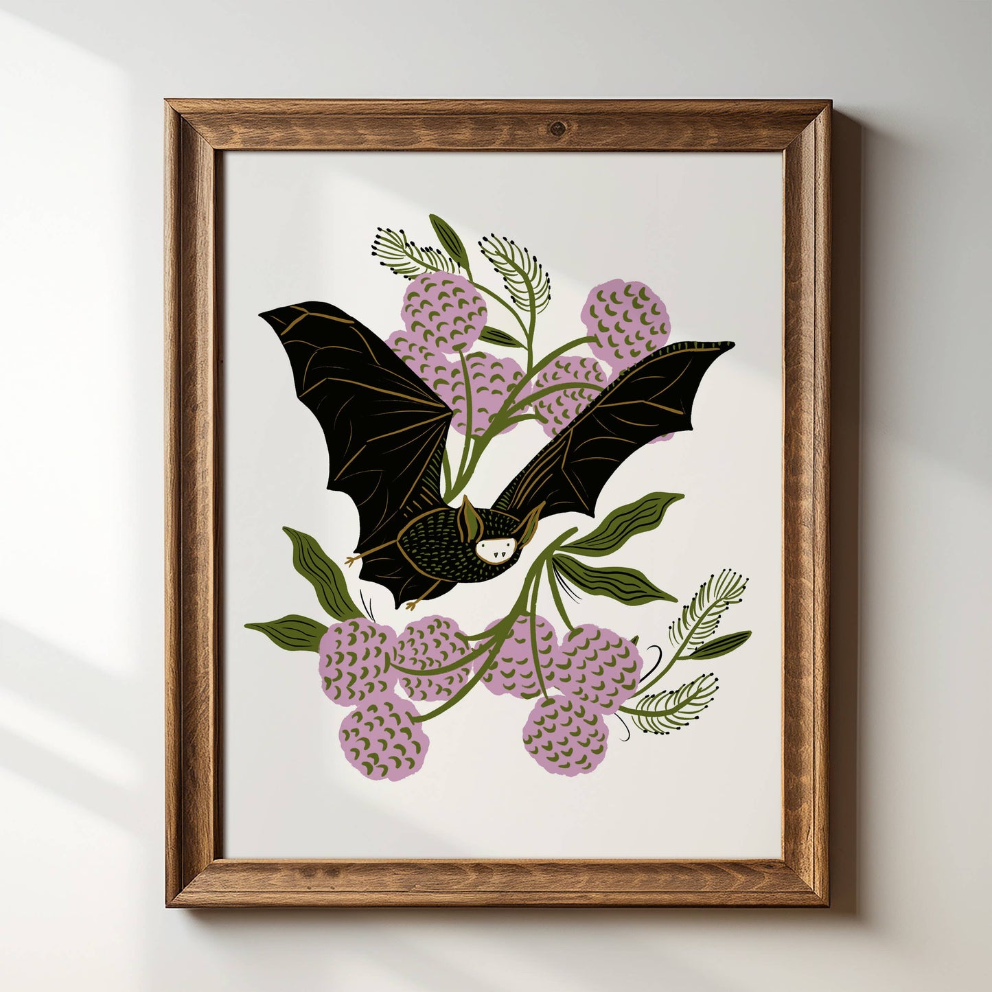 Vintage Bat Art Print | 8" x 10"
