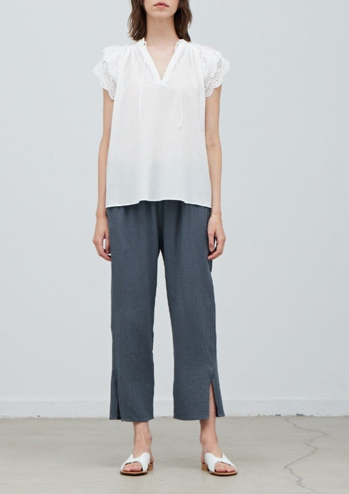 Cotton Gauze Pants | Lake