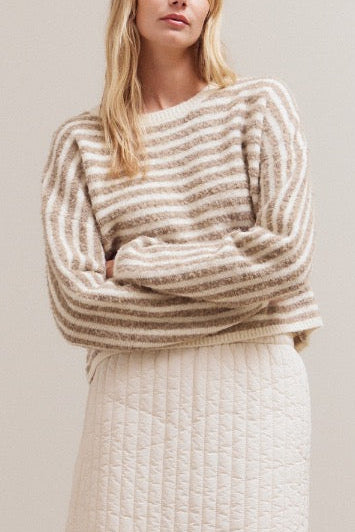 Crêpe Cake Cropped Sweater