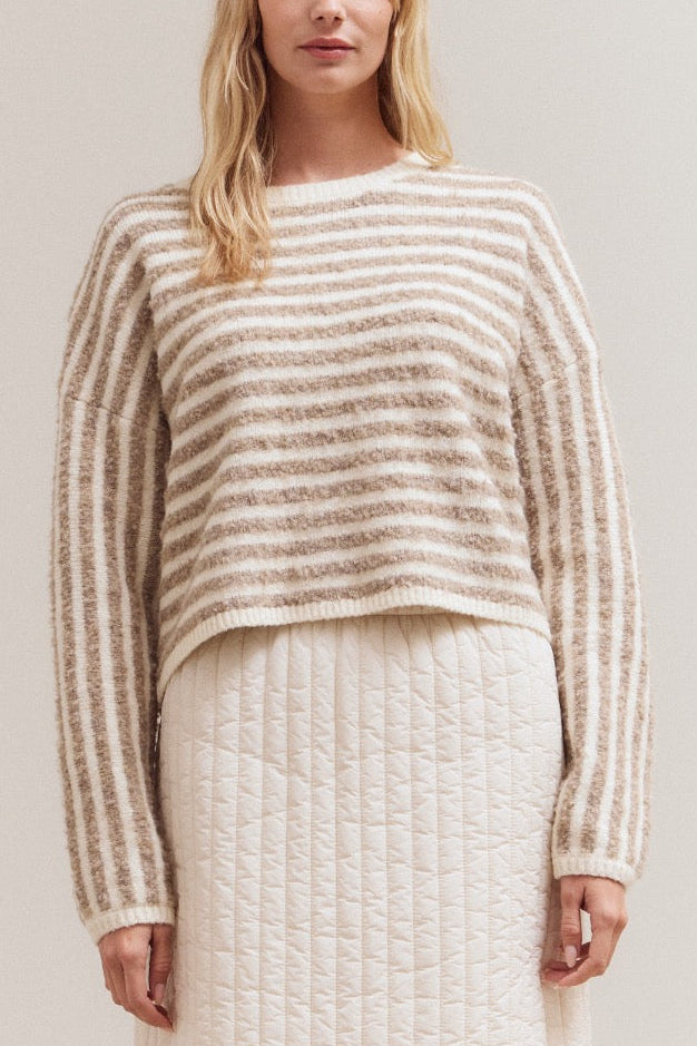 Crêpe Cake Cropped Sweater
