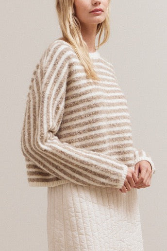 Crêpe Cake Cropped Sweater
