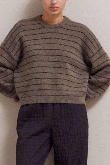 Boxy Stripe Sweater | Tapenade