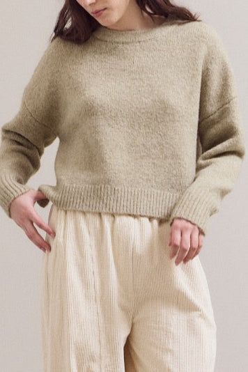 Cropped Boxy Sweater | Artichoke