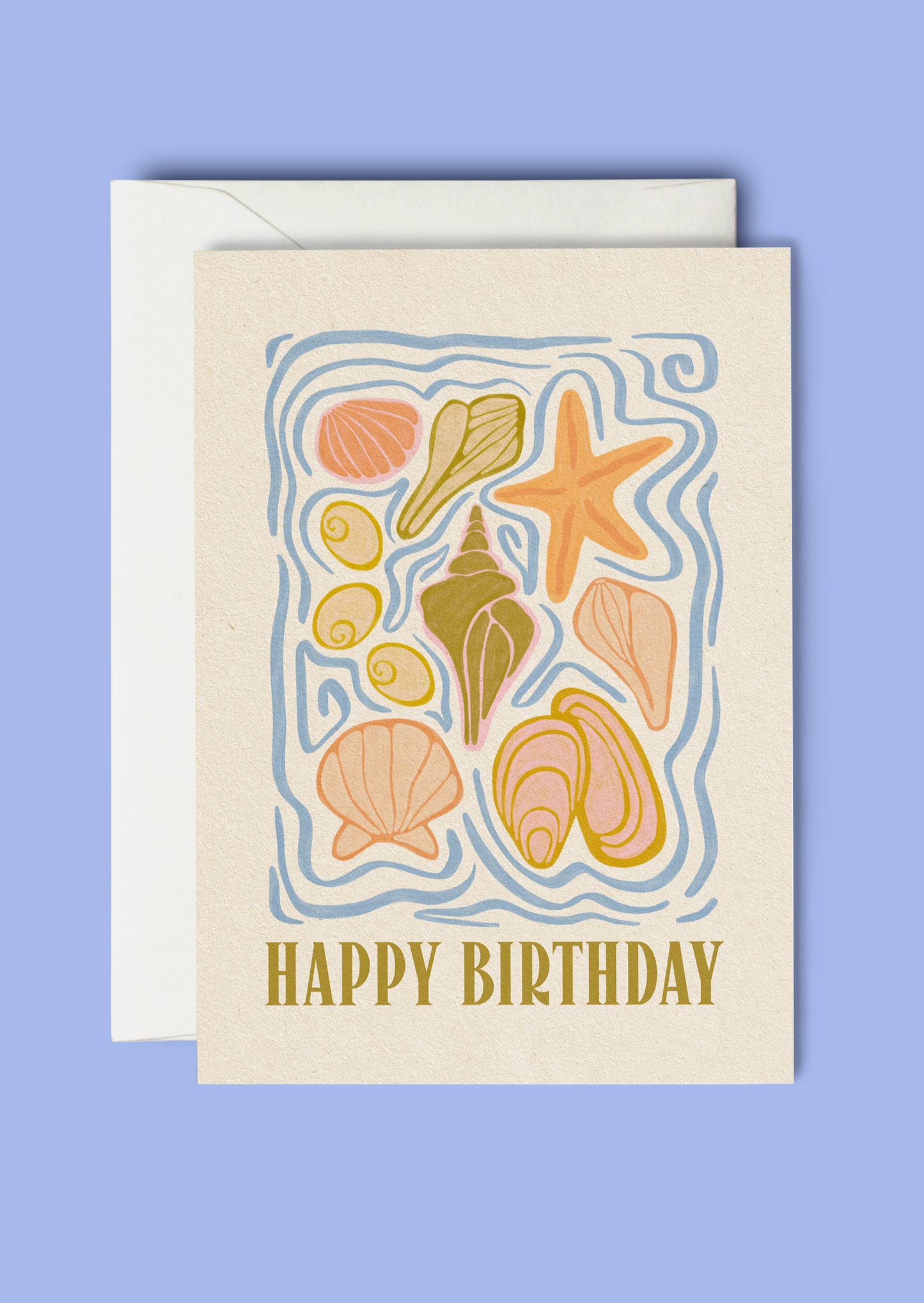 Seashell Happy Birthday Card