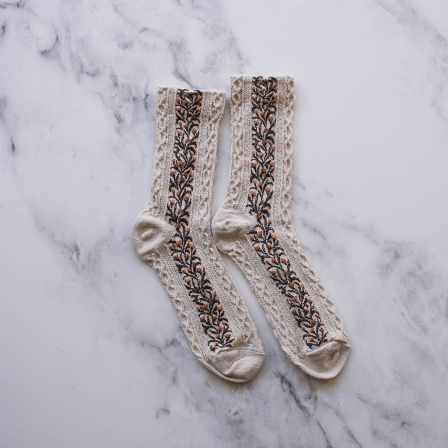Emma Vintage Socks | Oatmeal