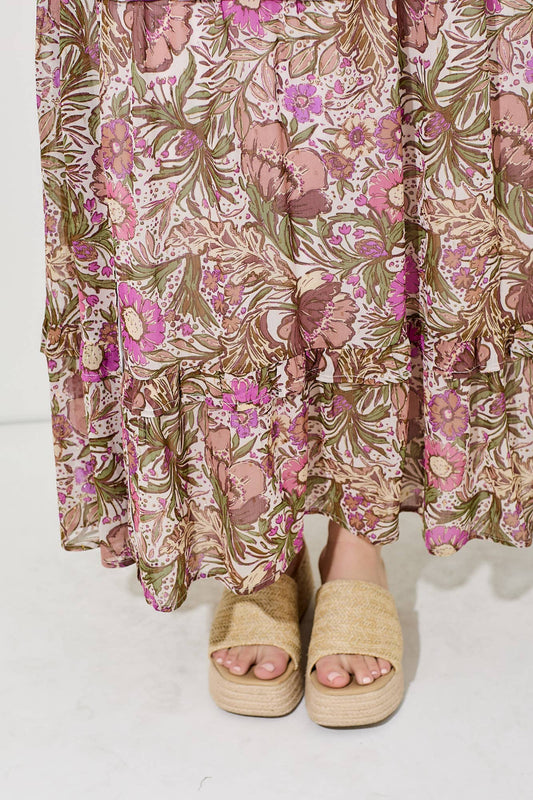 Sally Light Floral Maxi Dress | Extended