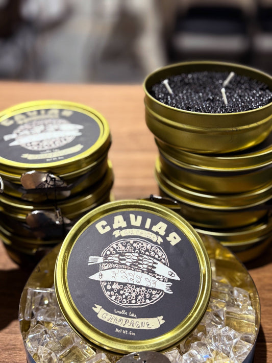 Fancy Caviar Tin Candle