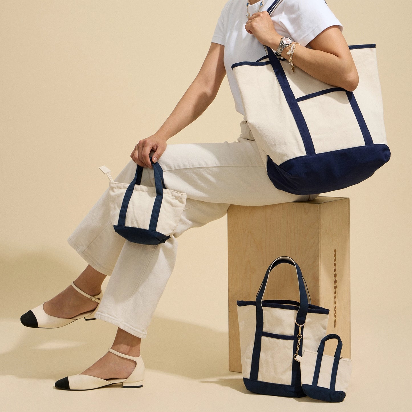 Small Zip Tote Bag | Lavender