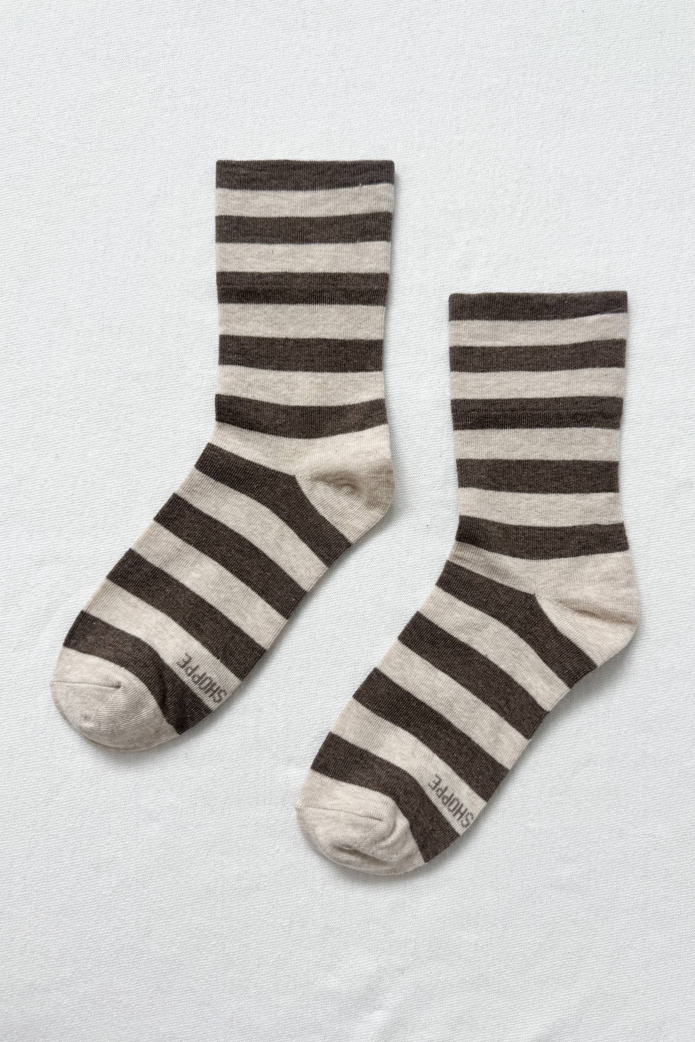 Wally Socks | Wide Brown