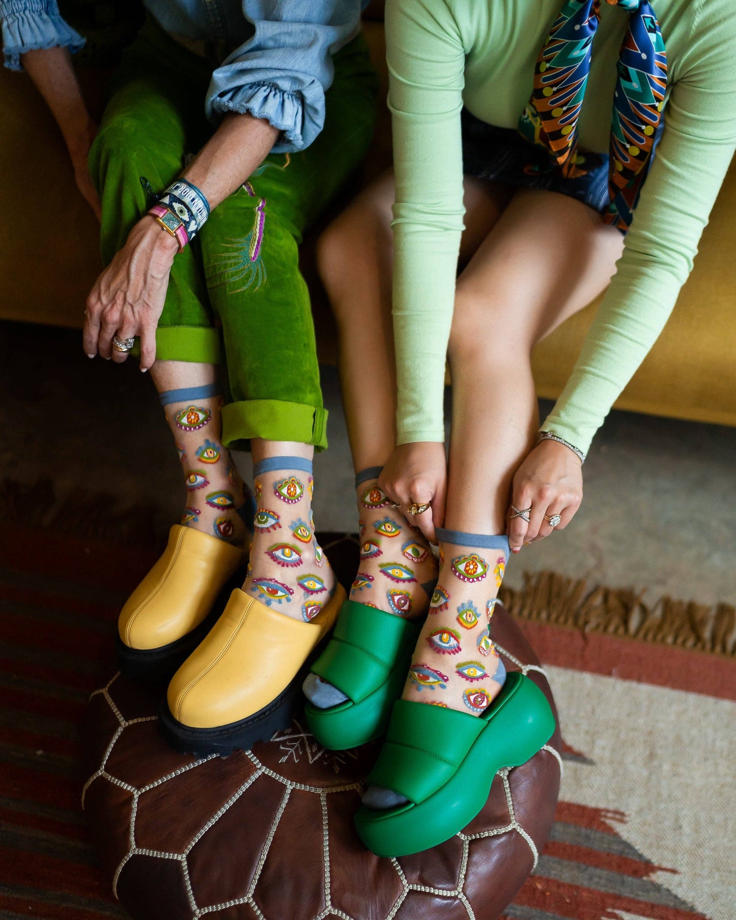 Evil Eye Sheer Socks