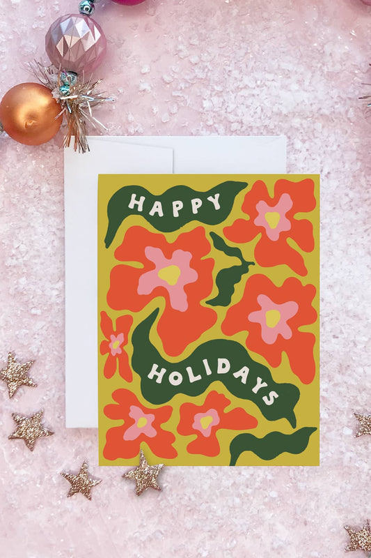 Trippy Poinsettia Card