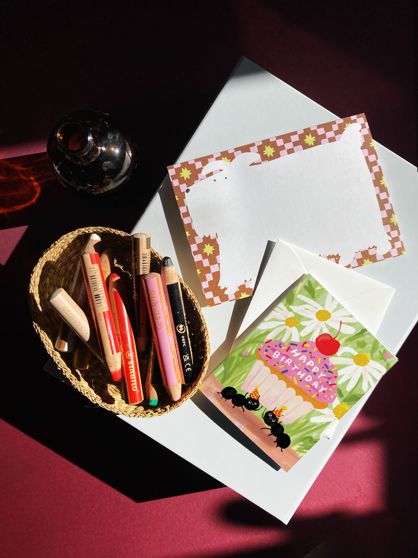 Ant Cupcake Birthday Card