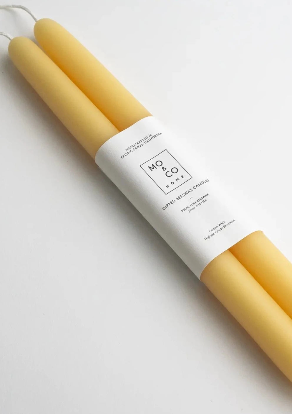 Beeswax Dipped Candles | Natural Gold