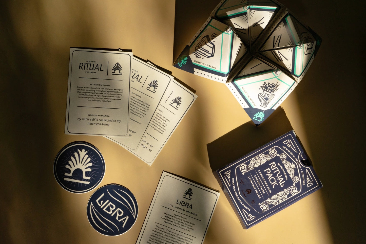 Zodiac Ritual Kit Intention Card Deck + Fortune Teller