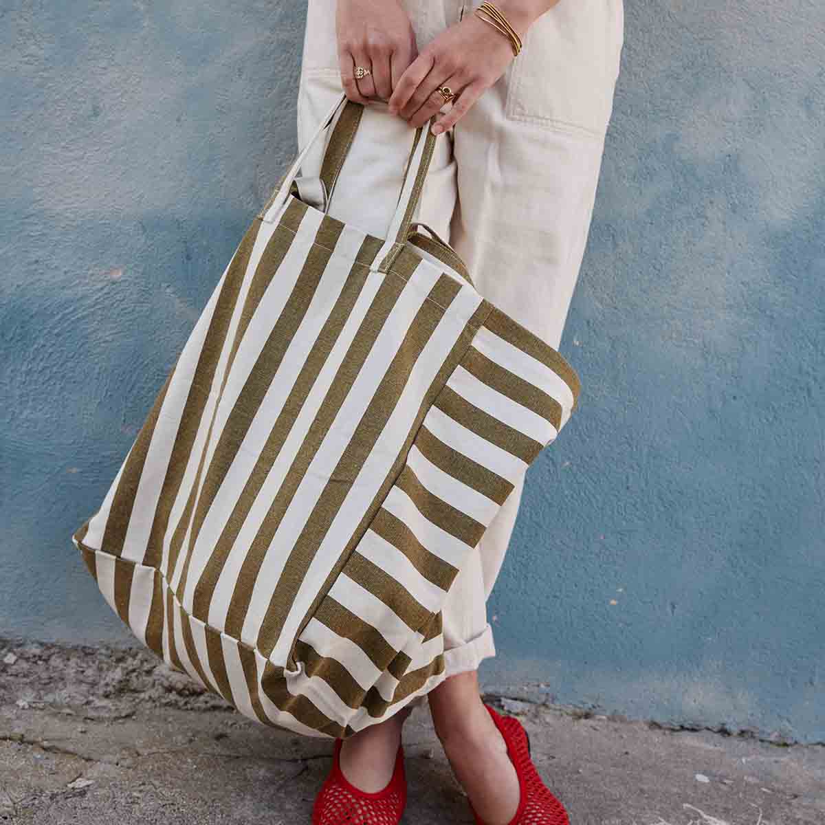 Elisa Tote | Olive + Greige