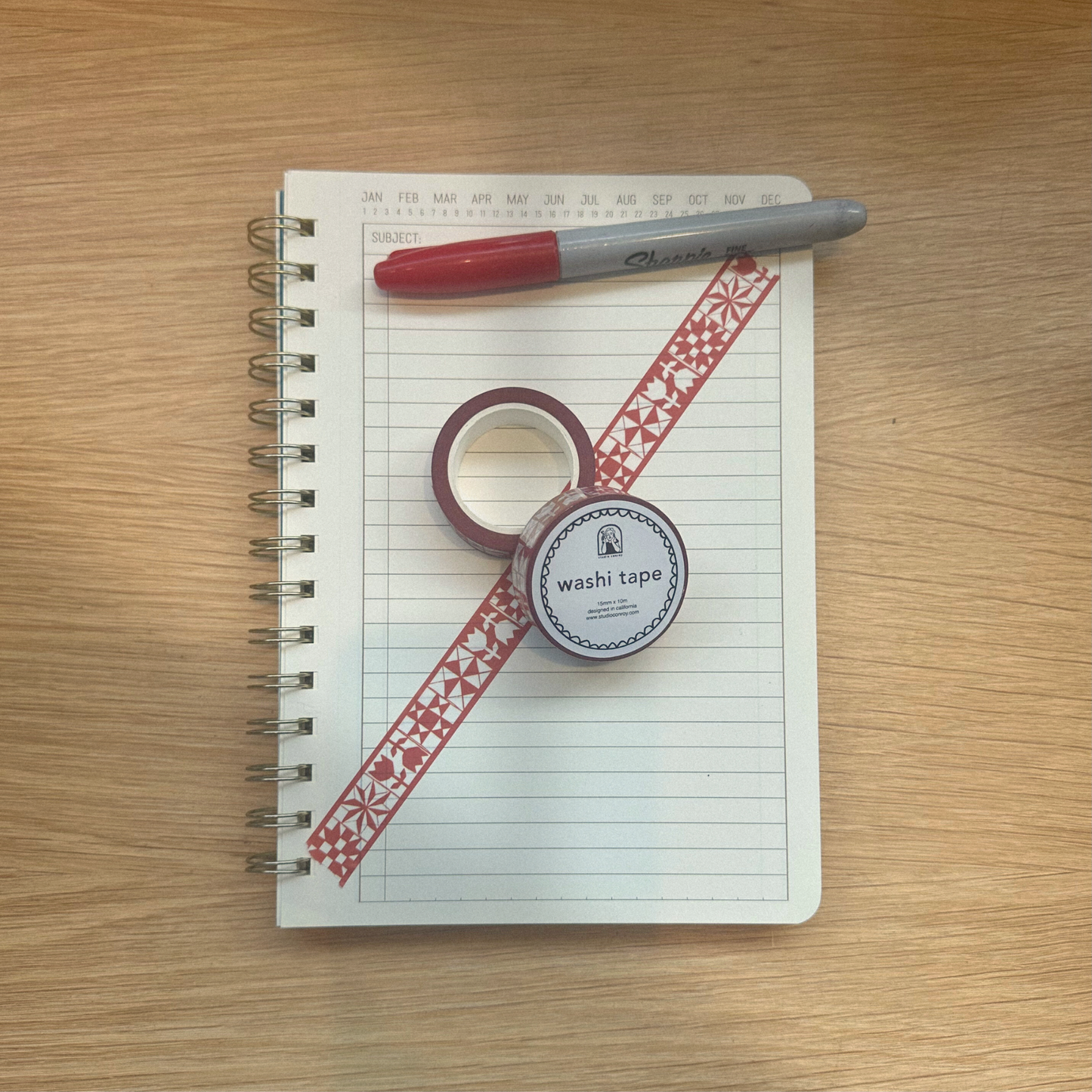 Red Quilt Washi Tape