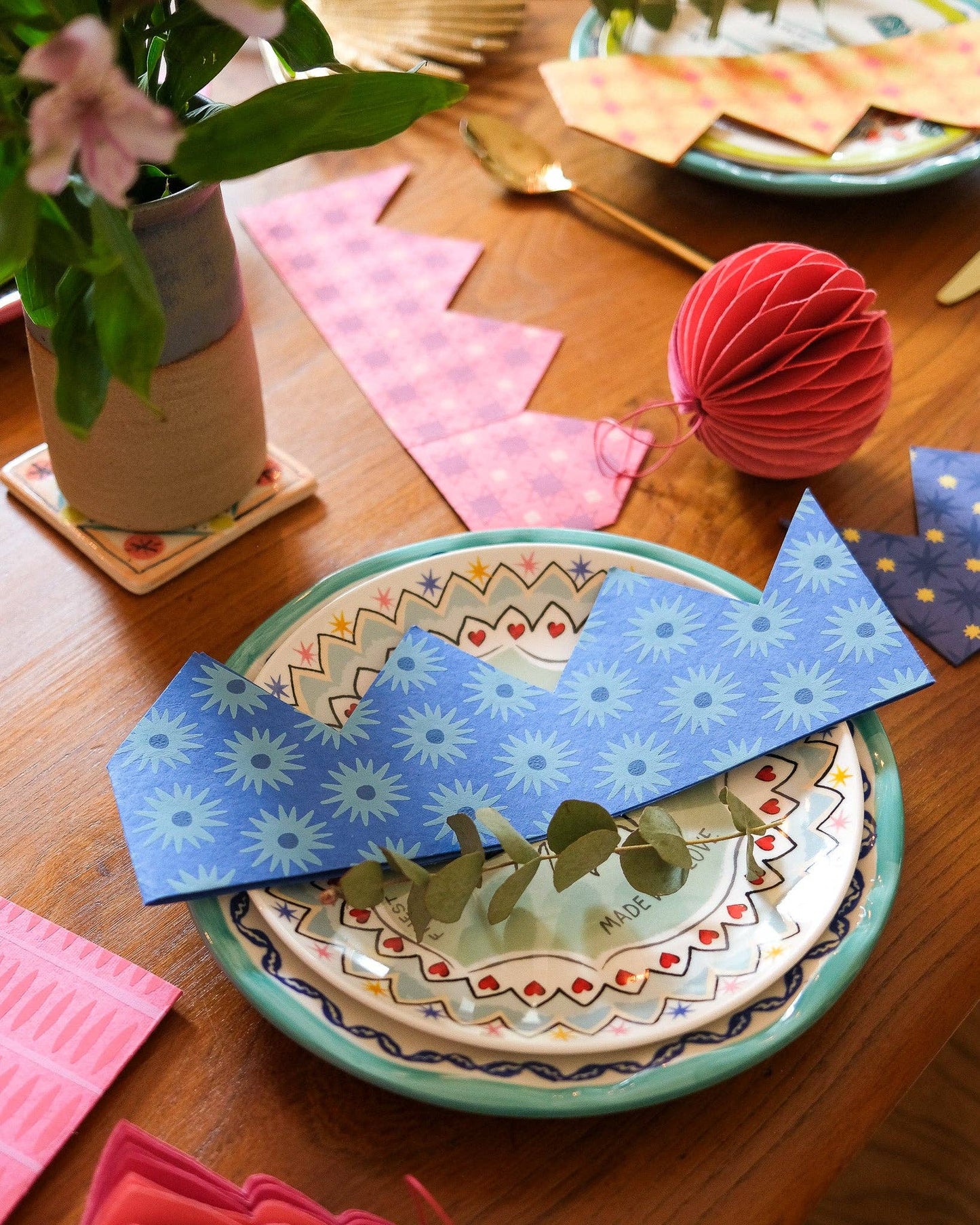 Blue Paper Crowns