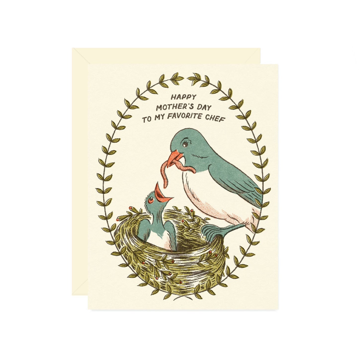 Mother's Day Bird and Worm Card