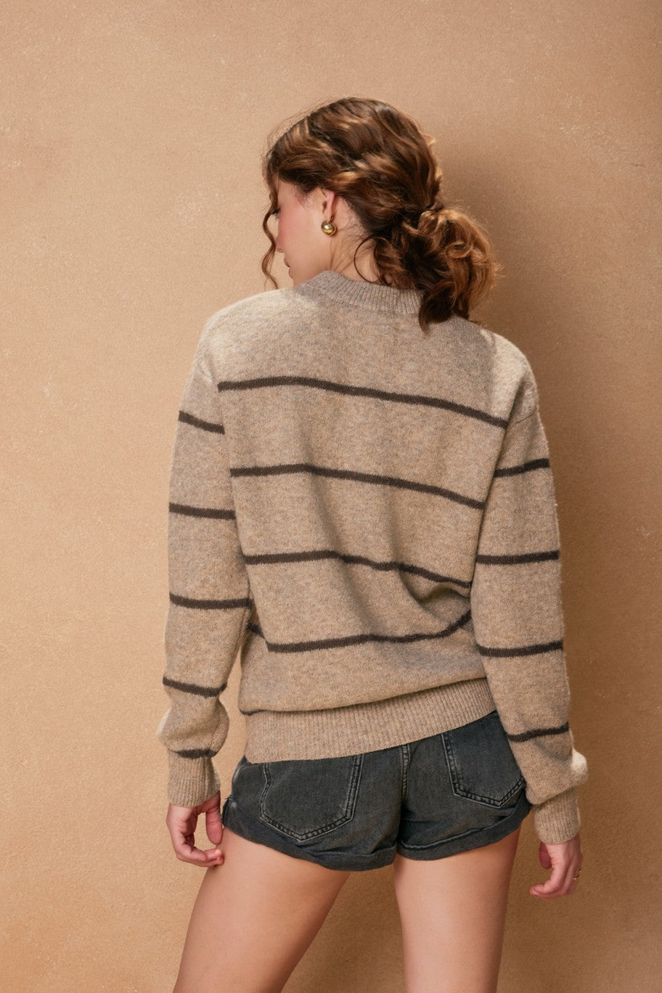 Latte Break Stripe Sweater