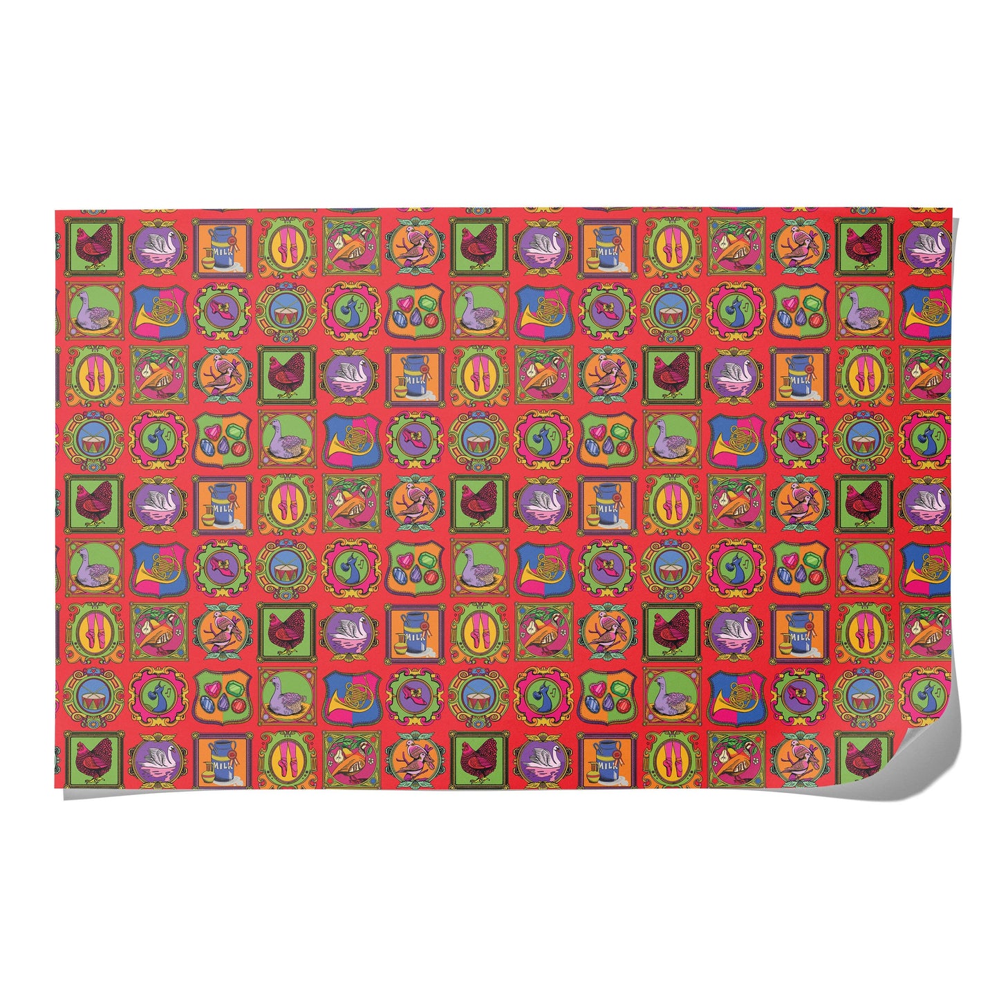 12 Days of Christmas Rolled Gift Wrap