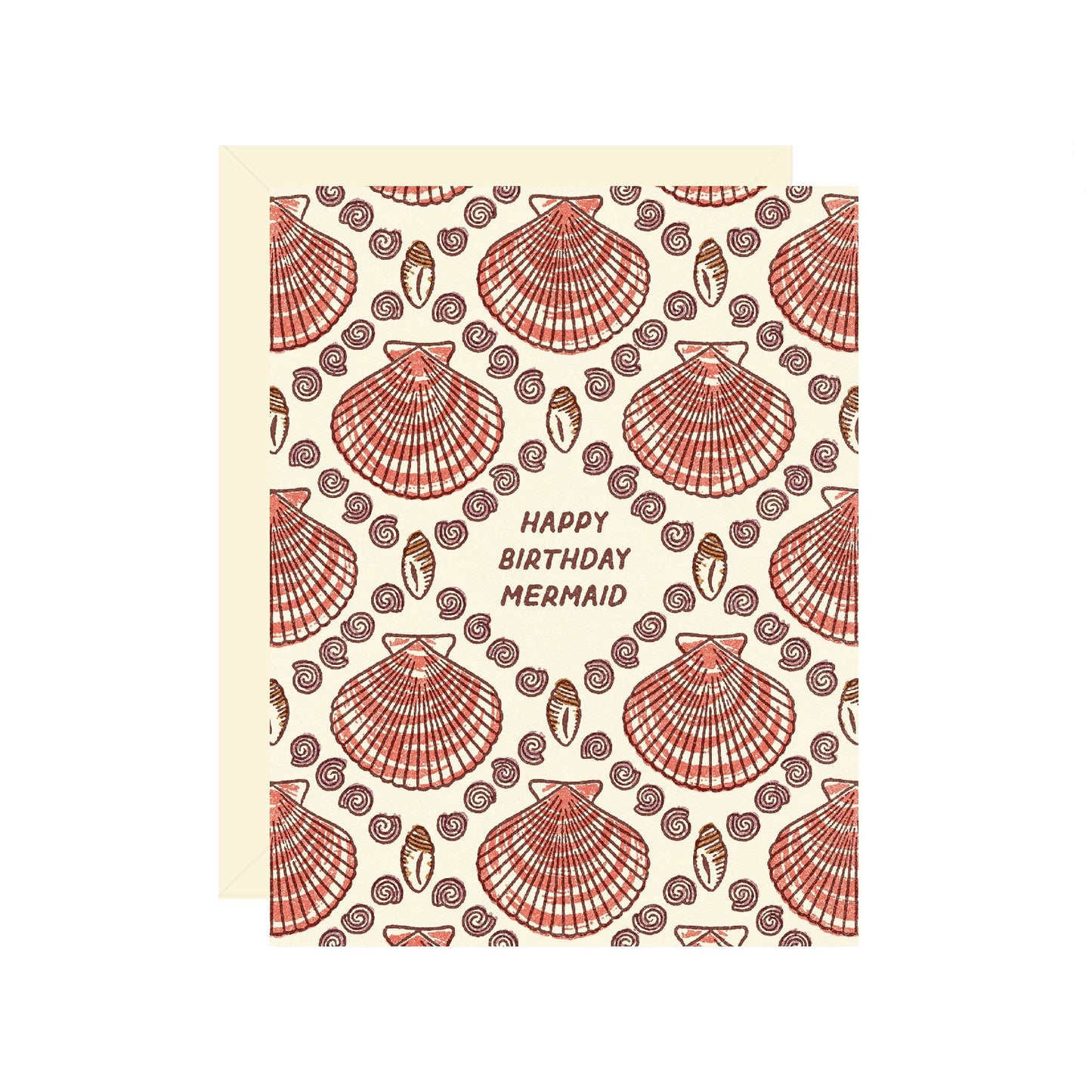 Happy Birthday Mermaid Shell Card