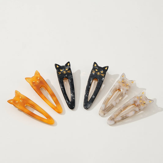 Cat Face Hair Clip | Set of 2
