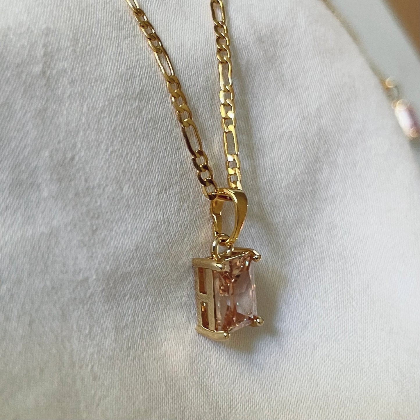 Peach Stone Necklace