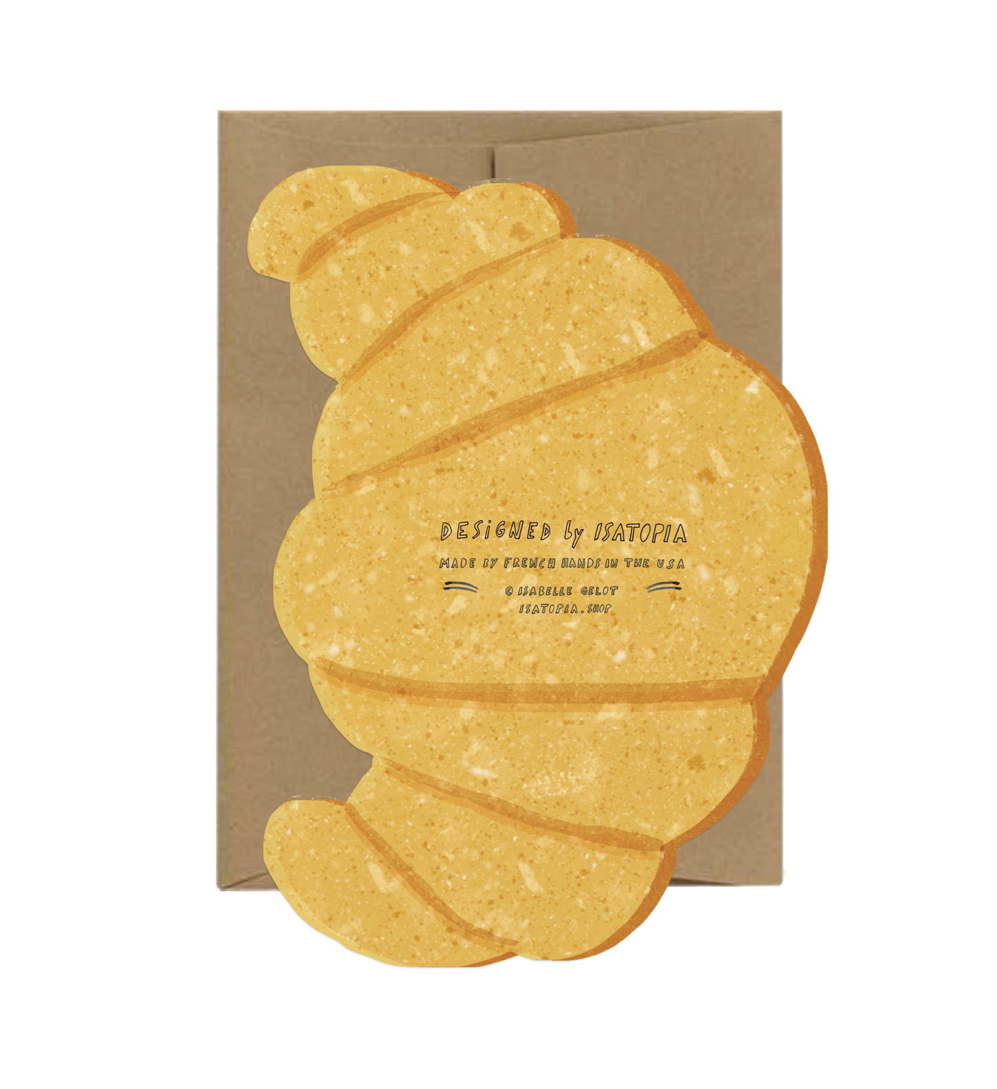 Croissant Die Cut Card