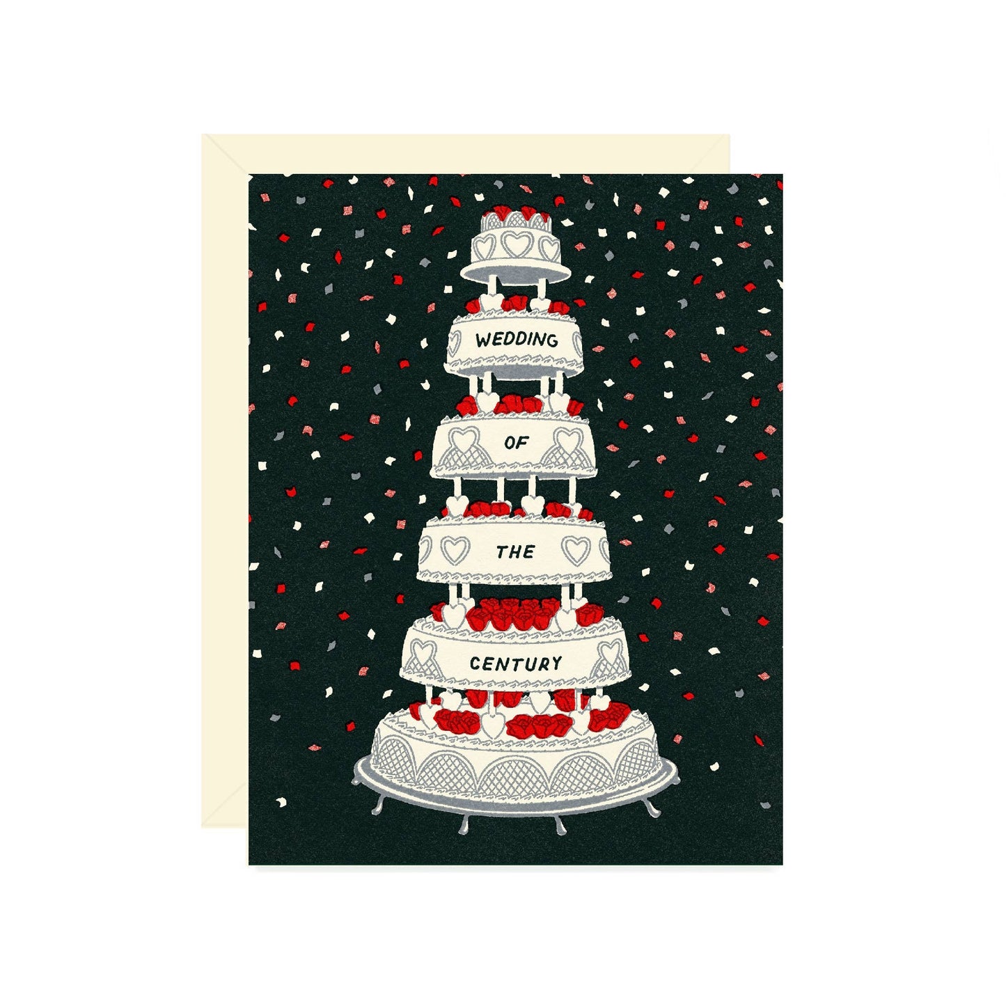 Vintage Wedding Cake Card