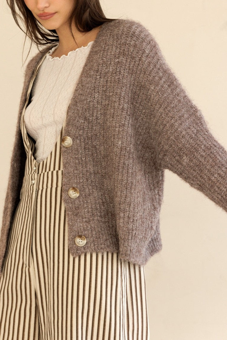 Moody Mauve Cardigan