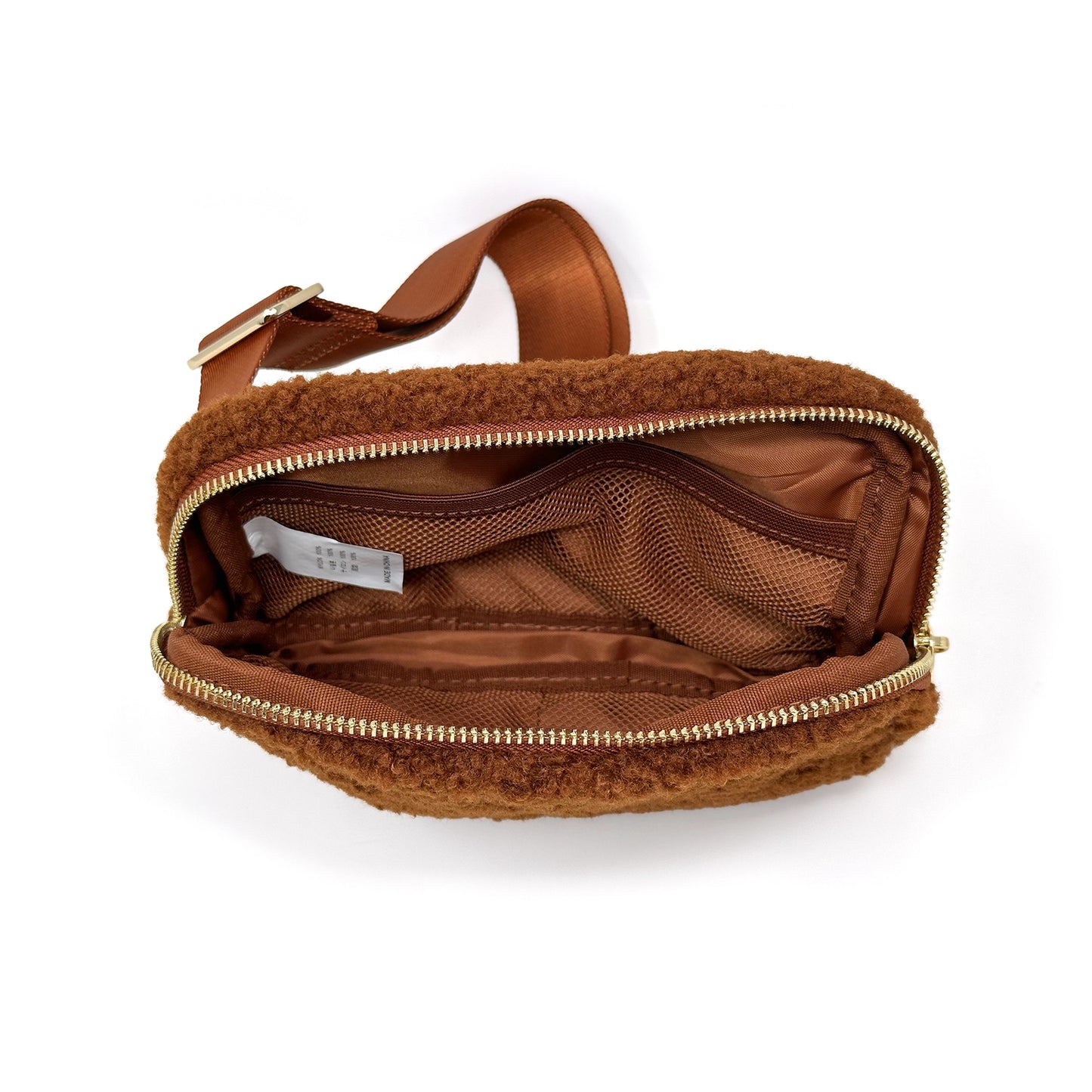 Shearling Crossbody Bag | Brown