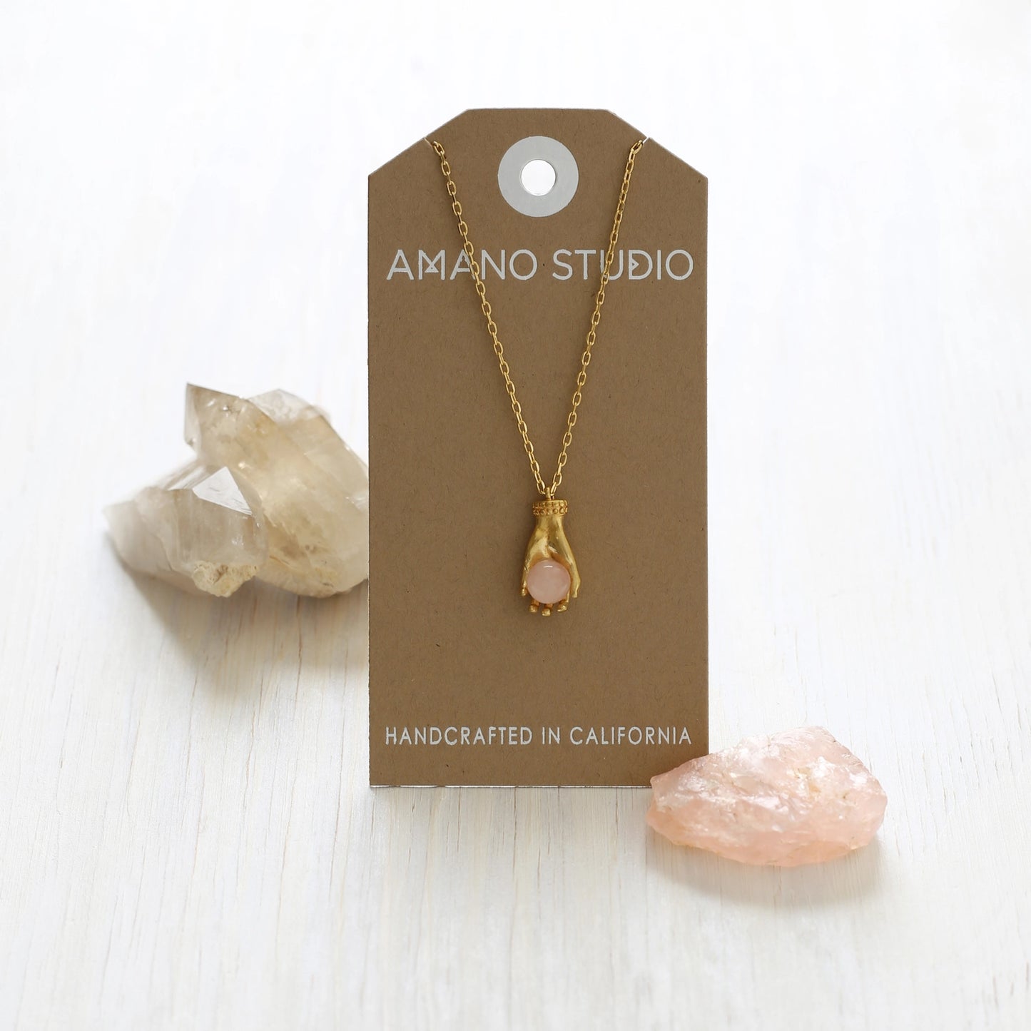 Fortune Teller Necklace | Rose Quartz