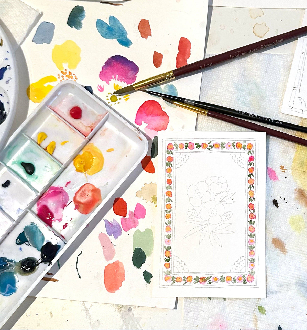 Mini Watercolor Kit | Flowers