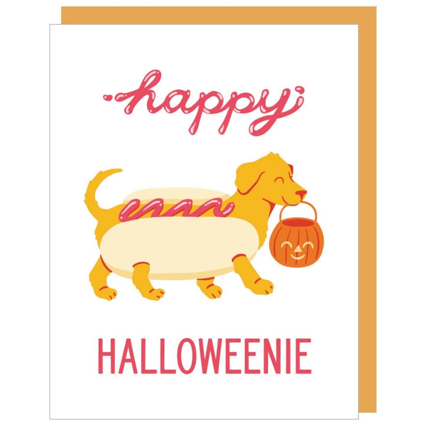 Weenie Dog Halloween Card