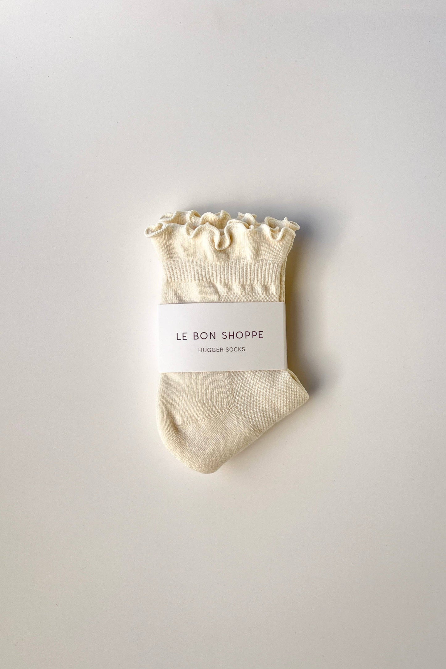 Ruffled Hugger Crew Socks | Vanilla