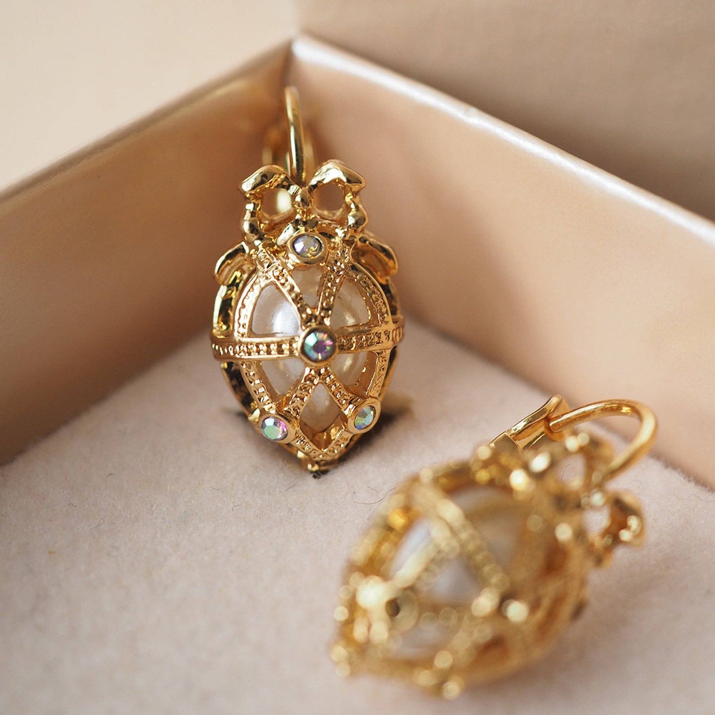 Vintage-Inspired Easter Egg Earrings