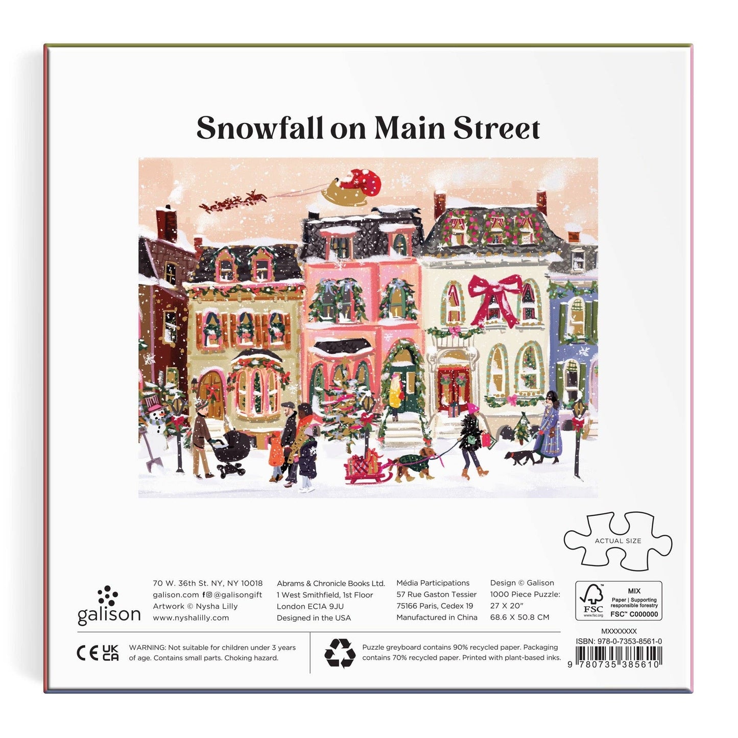 Snowfall on Main Street | 1000 Piece Foil Puzzle