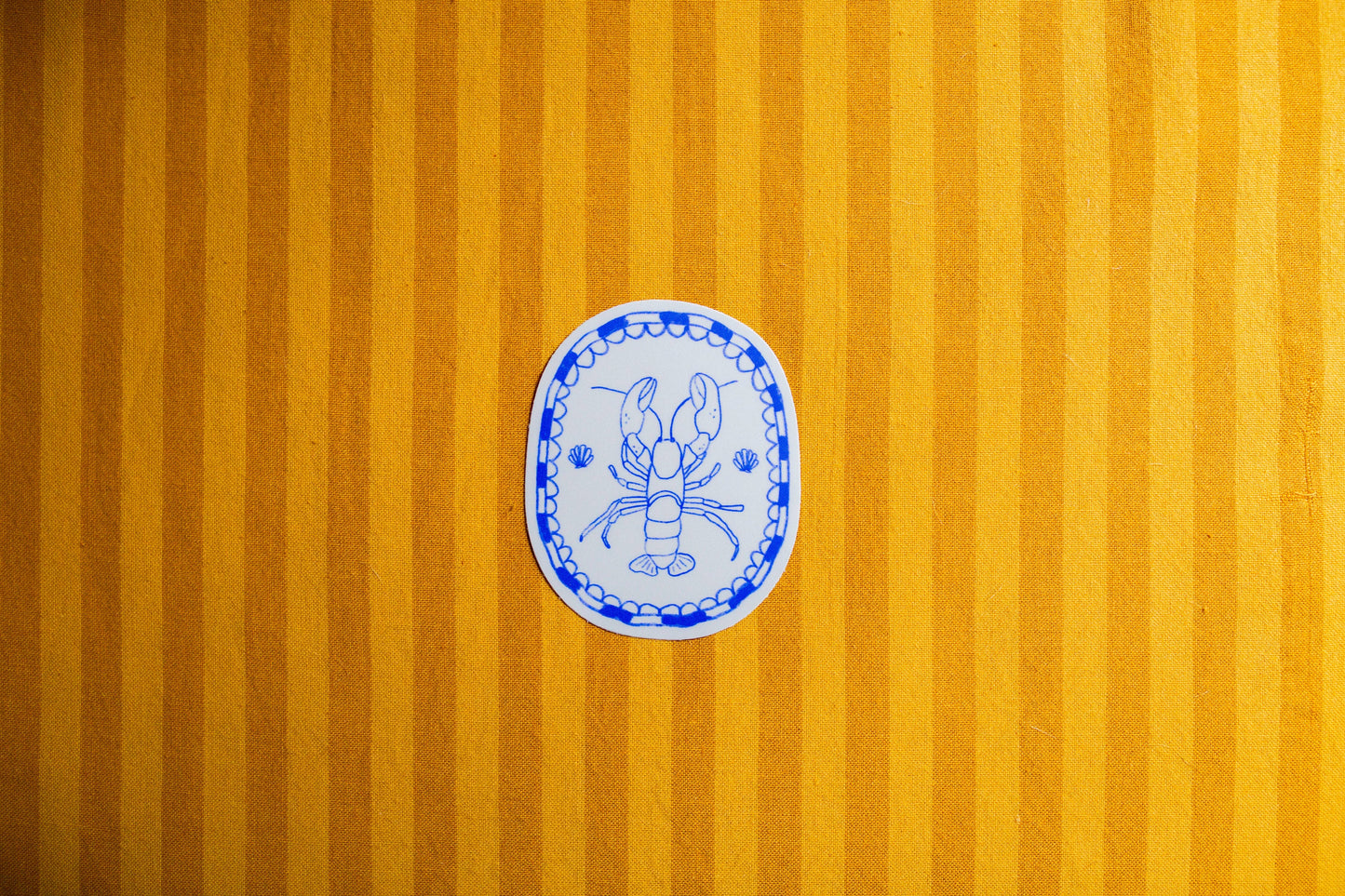 Coastal Lobster Sticker | Blue