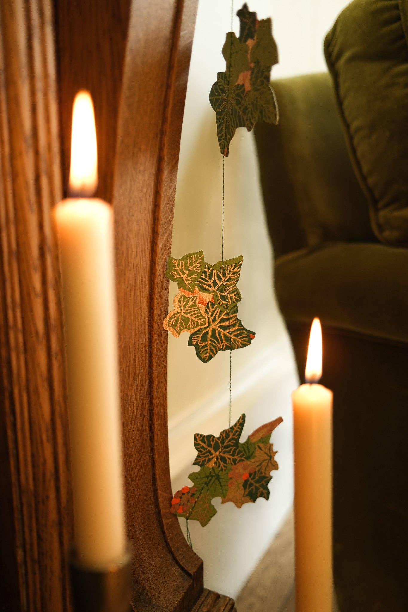 Holly and Ivy Sewn Garland