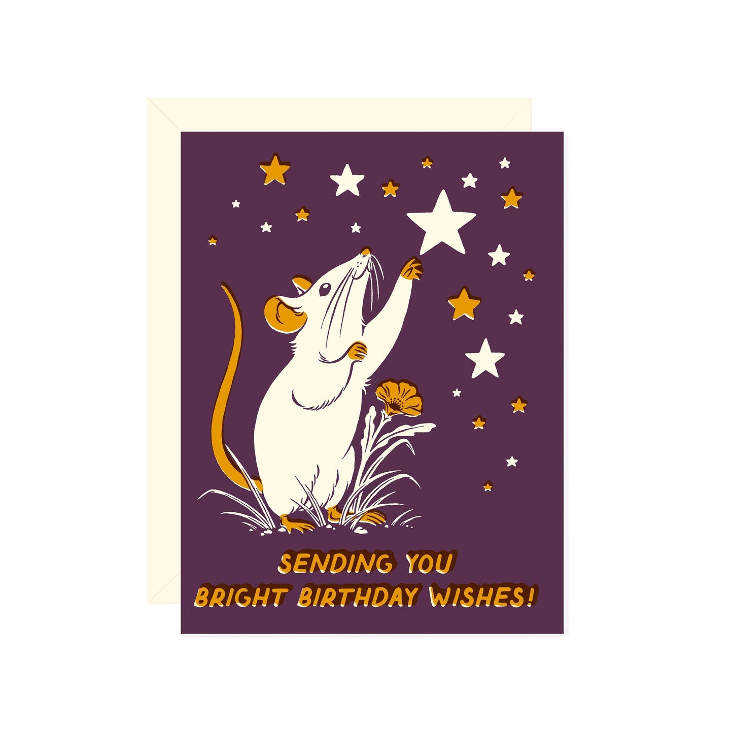 Bright Birthday Wishes Mouse Card