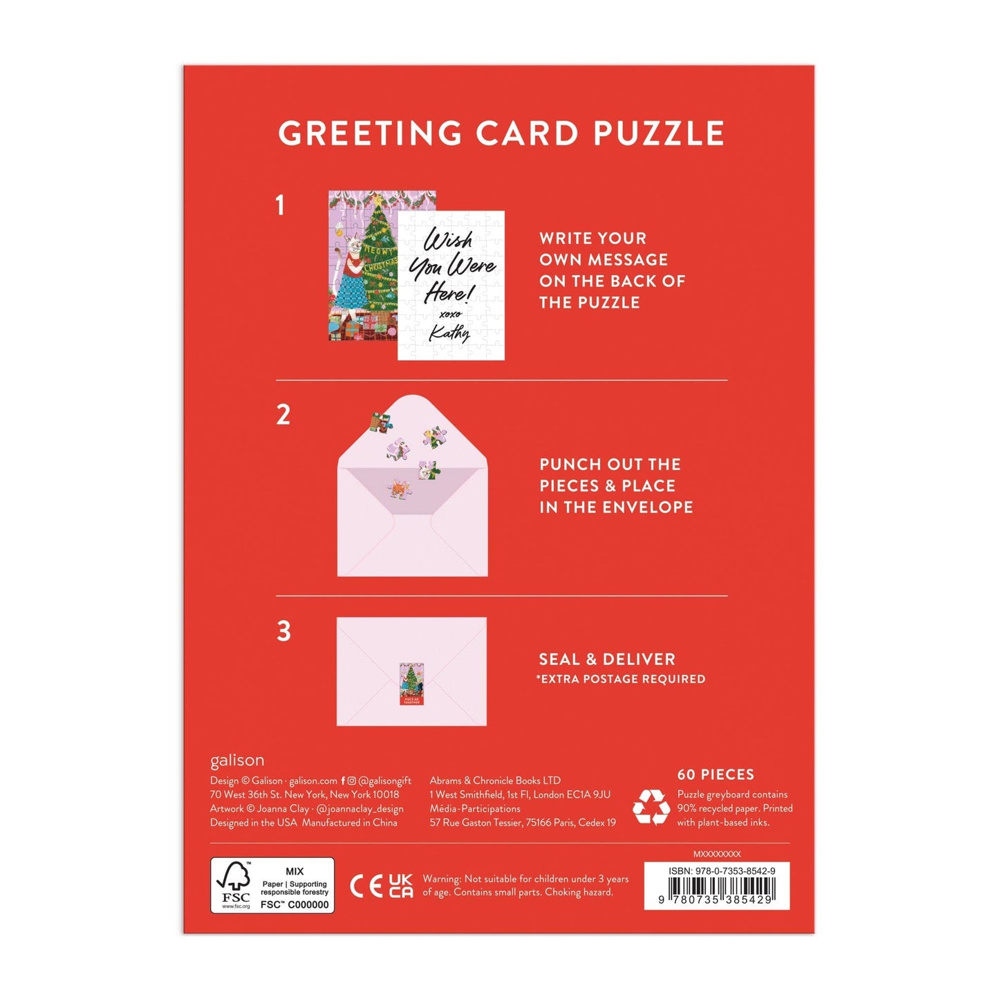 Meowy Christmas Greeting Card | 60 Piece Puzzle