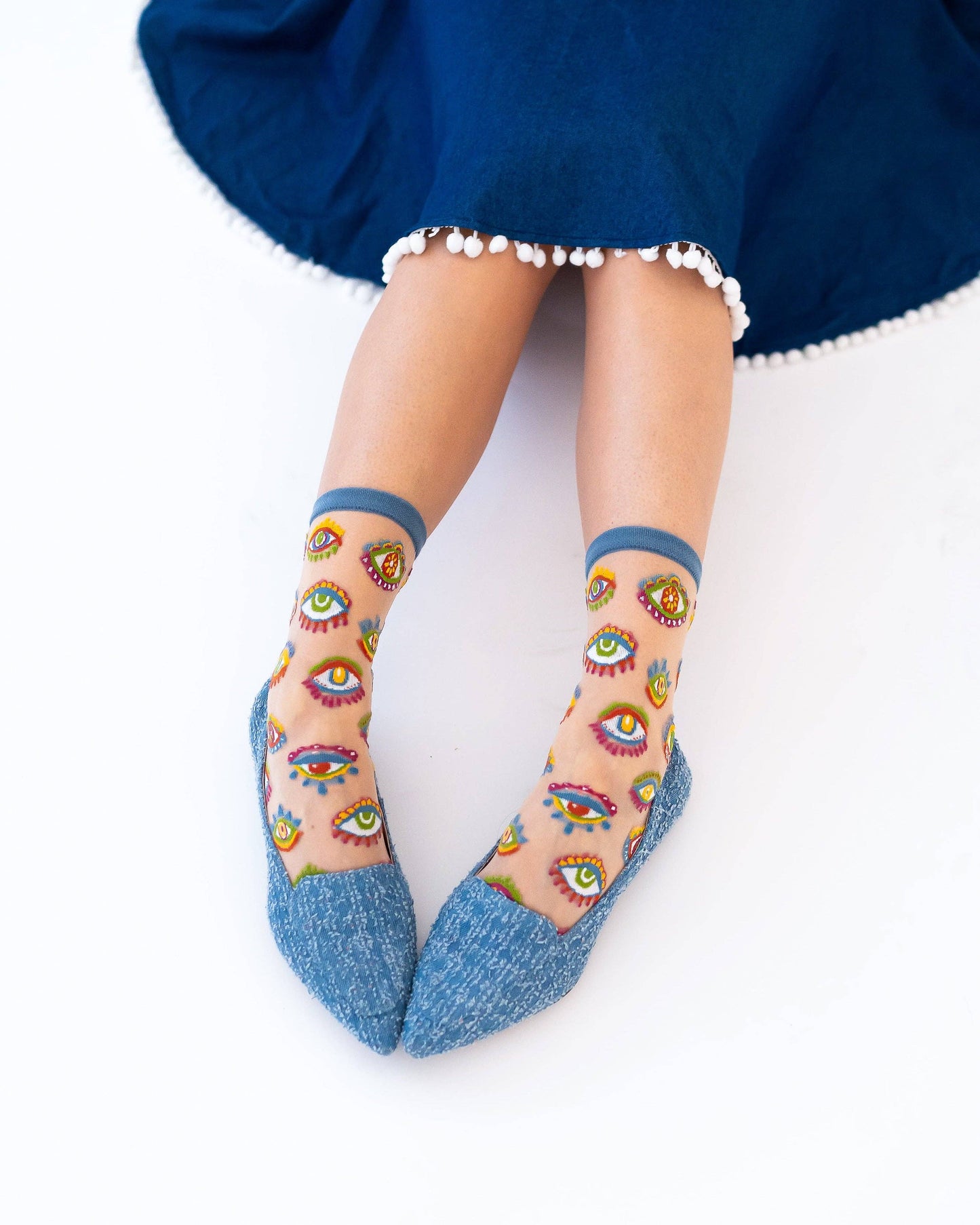 Evil Eye Sheer Socks
