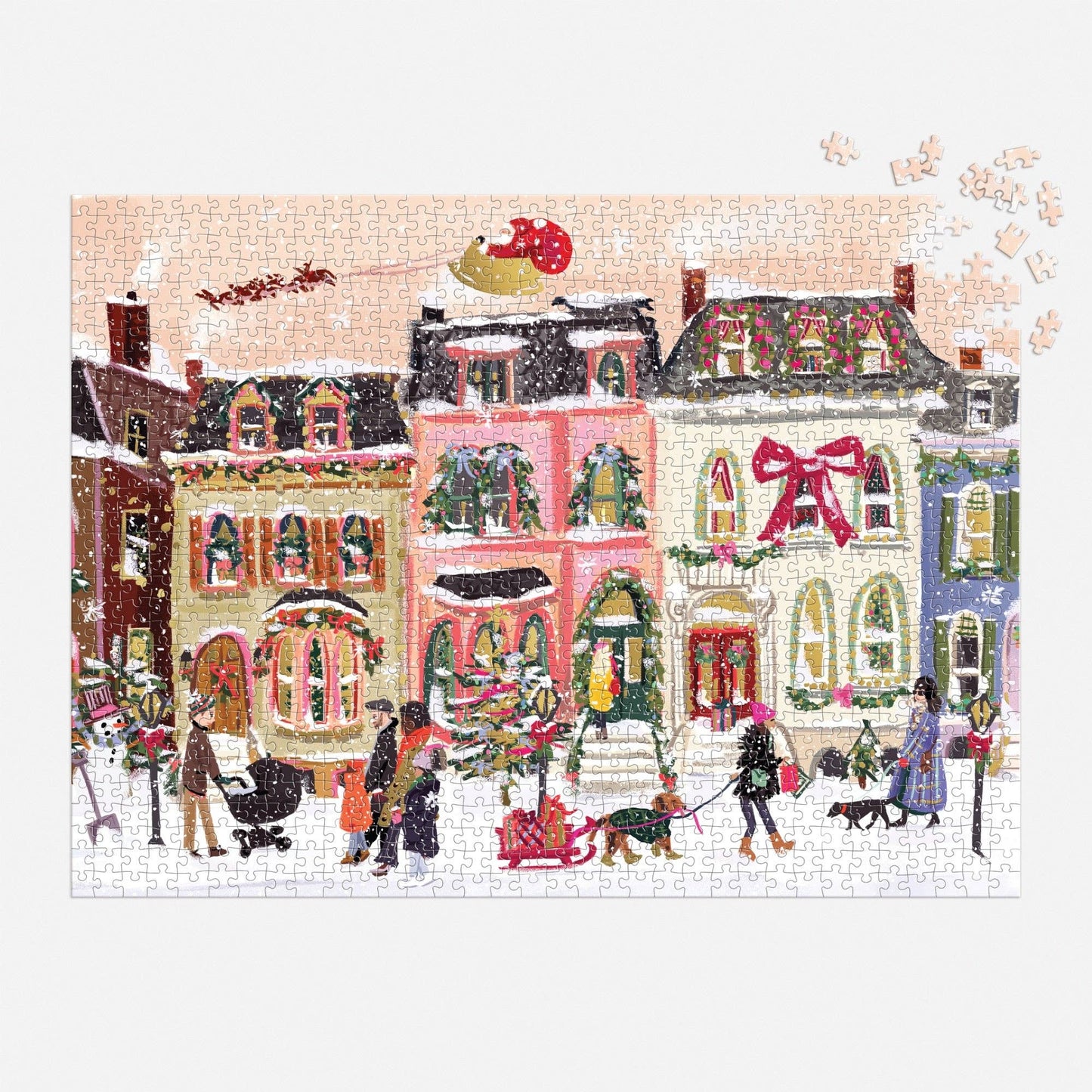 Snowfall on Main Street | 1000 Piece Foil Puzzle