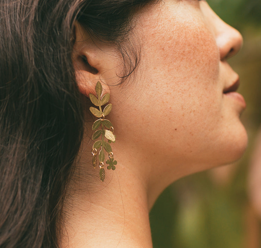 Fairy Garden Leaf Earrings
