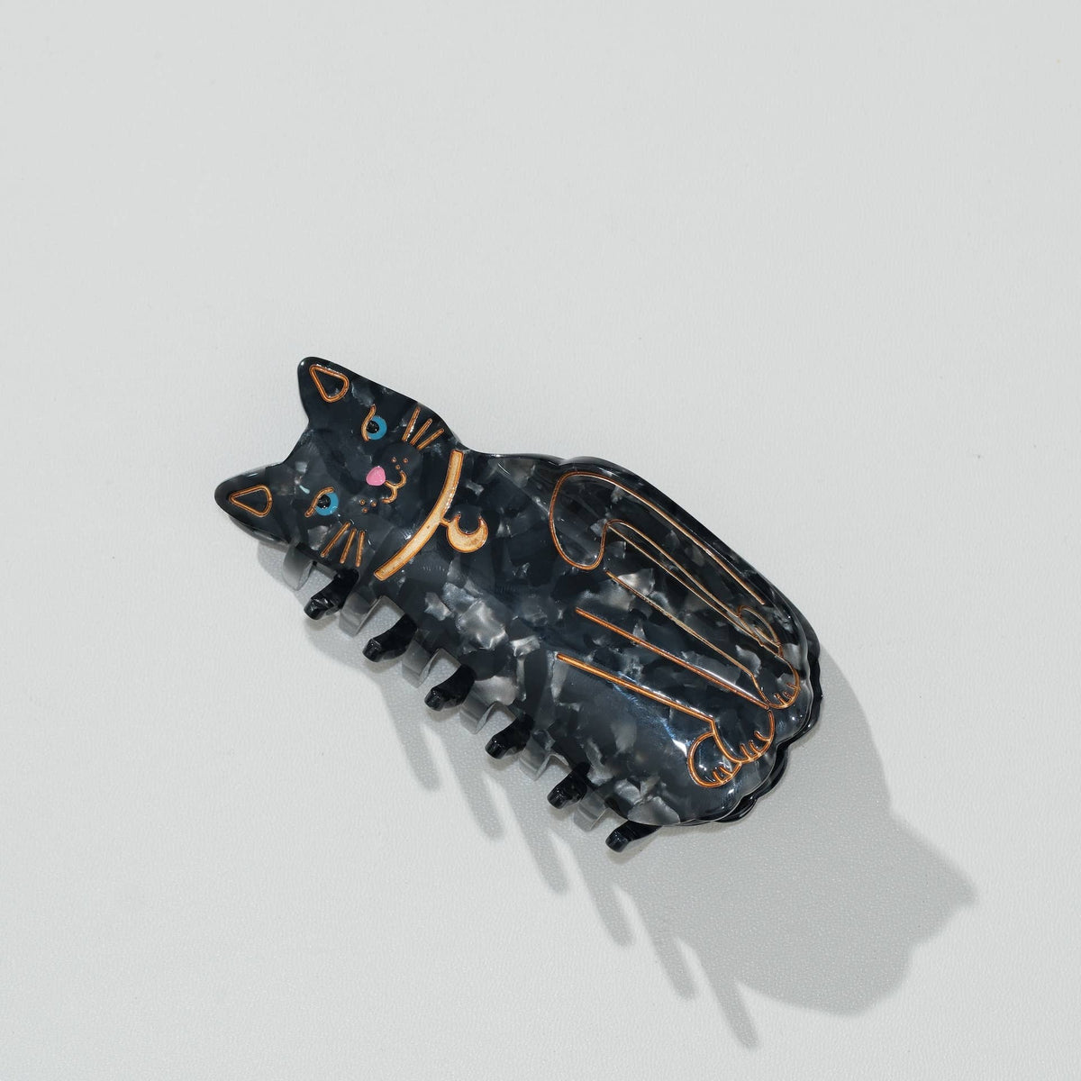 Black Cat Moon Hair Claw