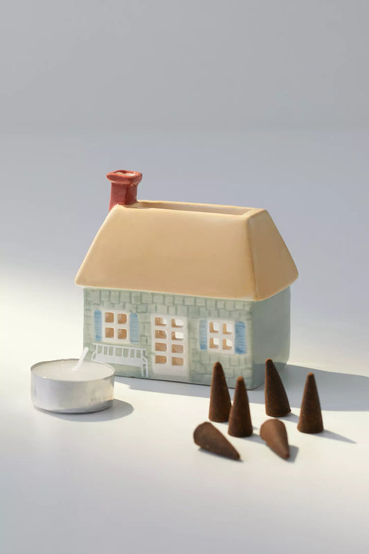 English Cottage Incense Cone Holder