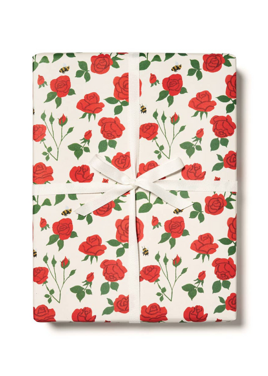 Blooming Roses Rolled Gift Wrap
