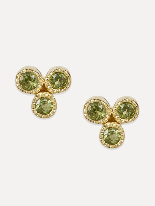 Trifecta Studs | Peridot